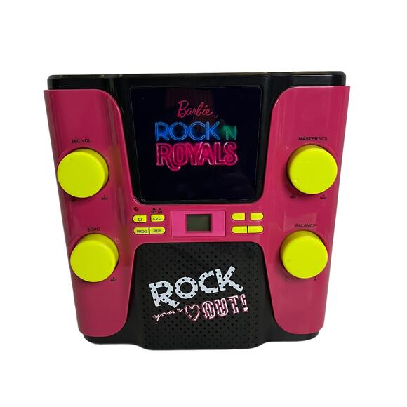 Barbie Rock 'N Royals Karaoke Machine With CD and Microphone - Picture 2 of 9